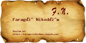 Faragó Nikodém névjegykártya